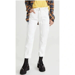 R13 Hayden Paperbag Loose Straight Leg Jeans 25 White